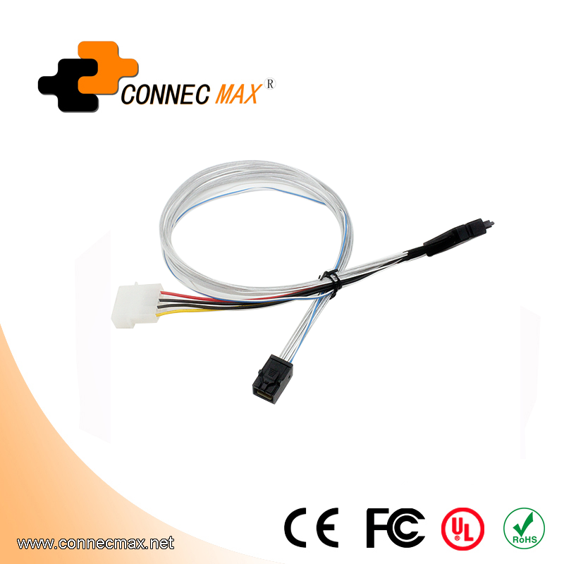 MINISAS (SFF8639) To MINISAS (SFF8643)Cable+Large 4PINPower Supply