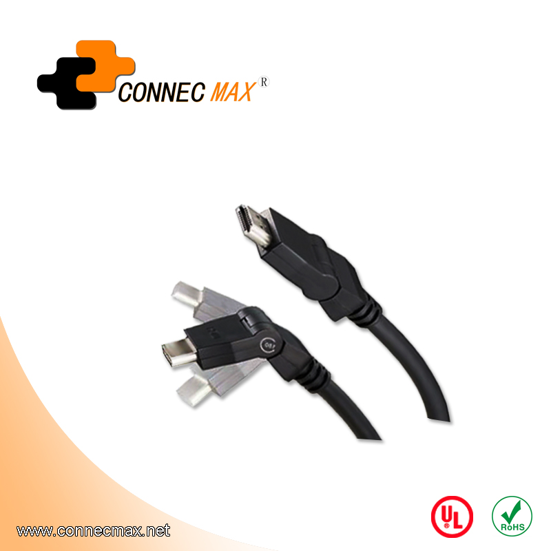 HDMI180度旋转连接线