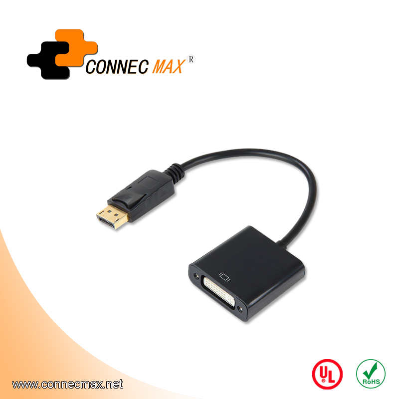 Displayport to DVI male to female adapter converter