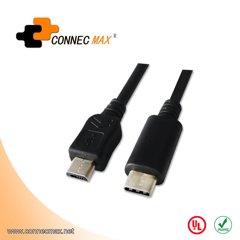 USB 3.1 type C to USB 2.0 micro male to male cable 